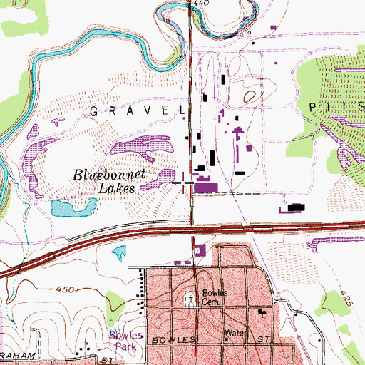 Topographic Map of Grand Prairie Spanish Seventh Day Adventist Church, TX