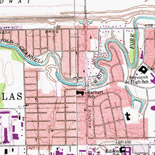 Topographic Map of Penuel Seventh Day Adventist Church, TX