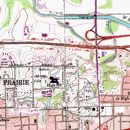 Topographic Map of Seventh Day Adventist Church, TX