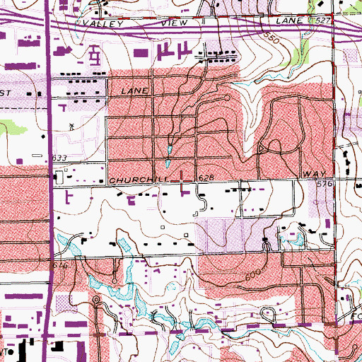 Topographic Map of Believers Chapel Tape Ministry Church, TX