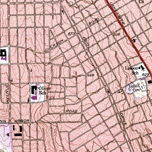 Topographic Map of United Pentecostal Temple, TX