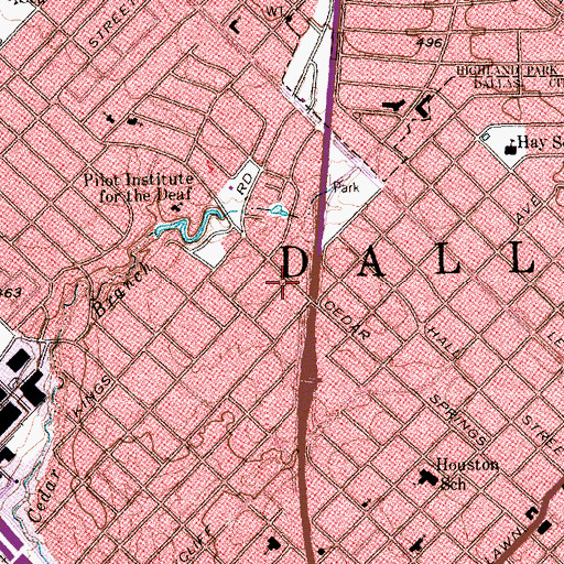 Topographic Map of Bethany Presbyterian Church, TX
