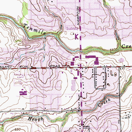Topographic Map of De Soto Presbyterian Church, TX