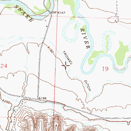 Topographic Map of Trowel Ditch, CO