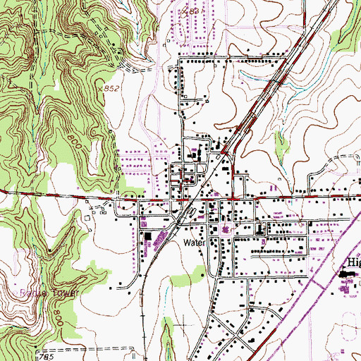 Topographic Map of Methodist Church First United of Cedar Hill, TX