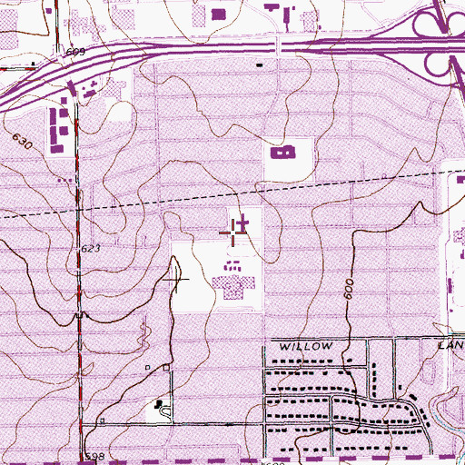 Topographic Map of Schreiber Memorial United Methodist Church, TX