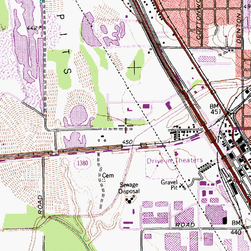 Topographic Map of Simms Chapel African Methodist Episcopal Church, TX