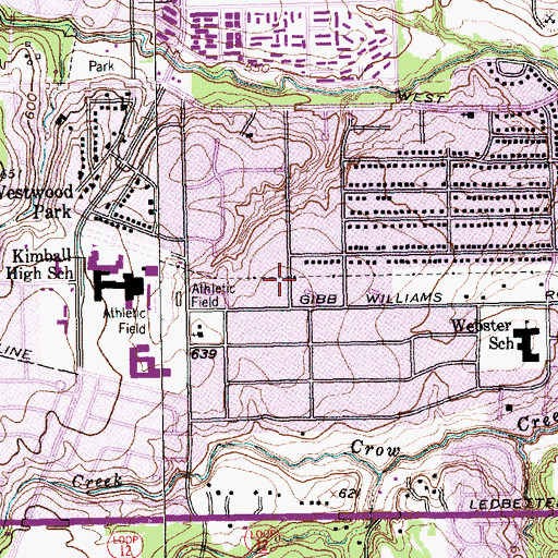 Topographic Map of Southwood United Methodist Church, TX