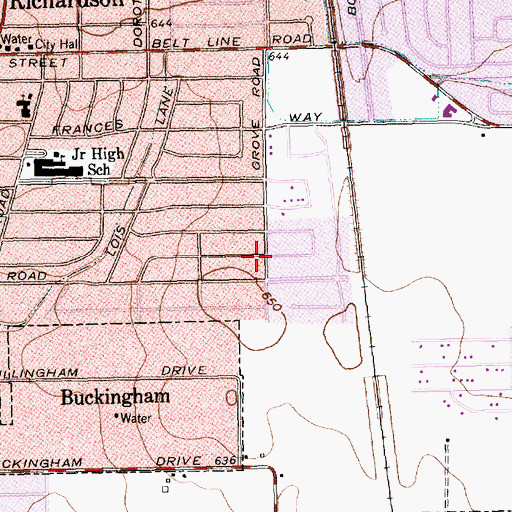 Topographic Map of The Church of Jesus Christ of Latter Day Saints, TX