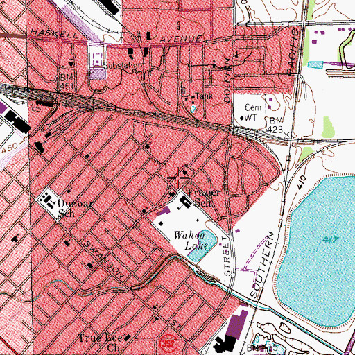 Topographic Map of Advent Pentecost Church, TX