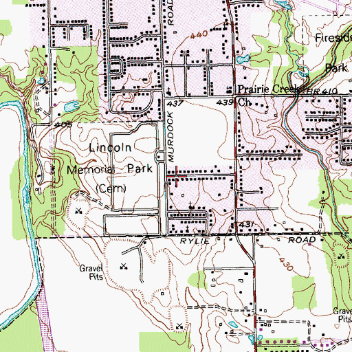 Topographic Map of Dallas Pentecostal Church, TX