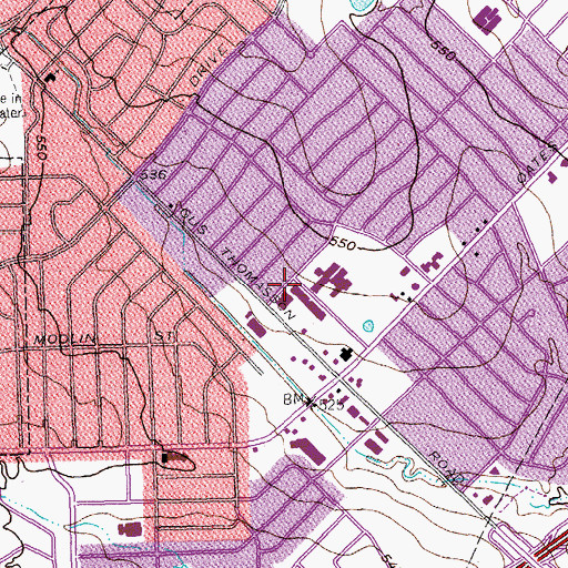 Topographic Map of First Indian Pentecostal Church, TX