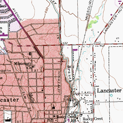 Topographic Map of First Pentecostal Church, TX