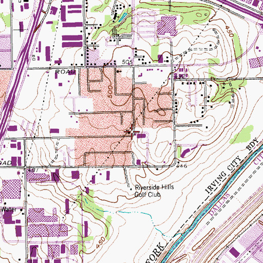 Topographic Map of First Pentecostal Church of God, TX