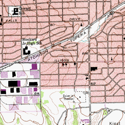 Topographic Map of First Pentecostal Church of God in Christ Temple, TX