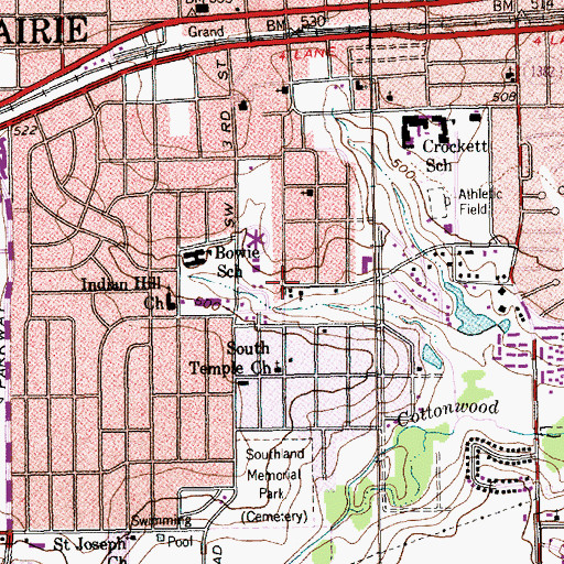 Topographic Map of First United Pentecostal Church, TX