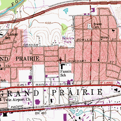 Topographic Map of Iglesia Pentacostal Misionera Church, TX