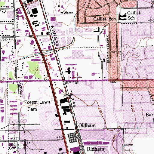 Topographic Map of Iglesia Pentecostal Torre Fuerte Church, TX