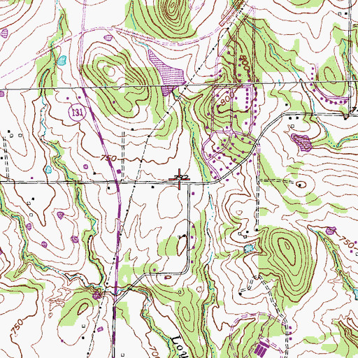 Topographic Map of Faith Fellowship Baptist Church, TX