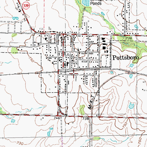 Topographic Map of First Baptist Church, TX
