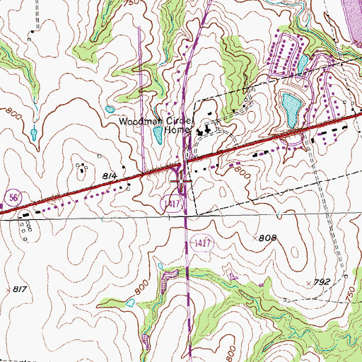Topographic Map of Harvest Time Assembly of God Church, TX
