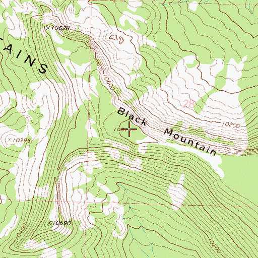 Topographic Map of Black Mountain, CO