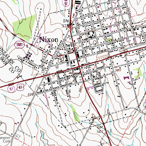 Topographic Map of Macedonia Baptist Church, TX