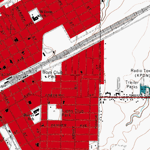 Topographic Map of Barrett Baptist Church, TX