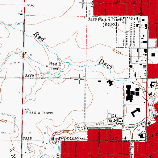 Topographic Map of Westside Church of Christ, TX