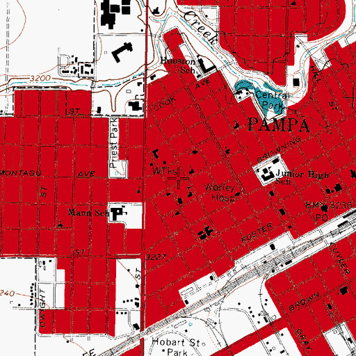 Topographic Map of Church of the Nazarene, TX