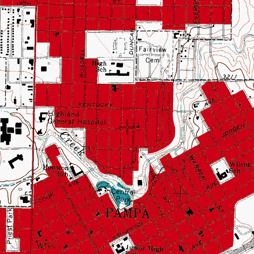 Topographic Map of Zion Lutheran Church, TX