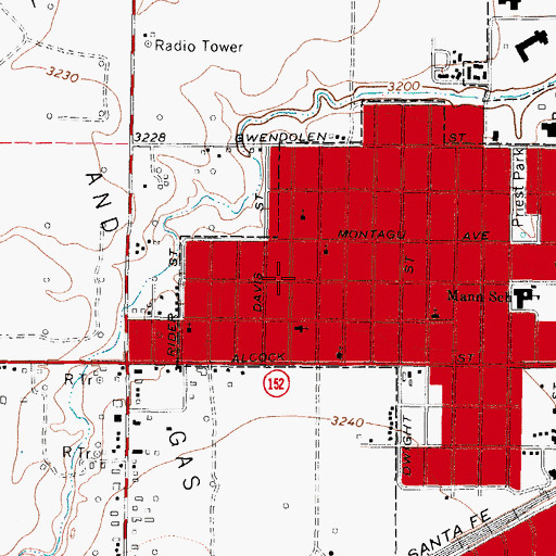 Topographic Map of United Pentecostal Church, TX