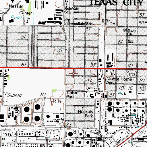 Topographic Map of Seventh Day Adventist Church, TX