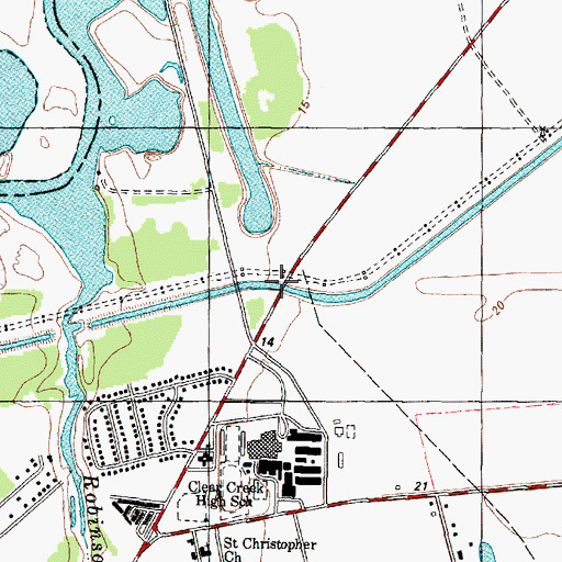 Topographic Map of Clear Creek Community Church, TX