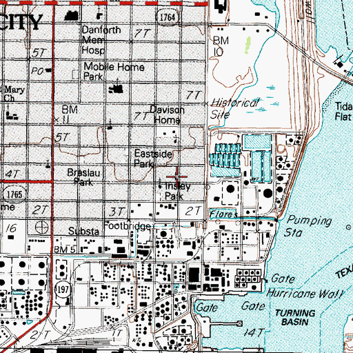 Topographic Map of New Day House of Prayer Church, TX