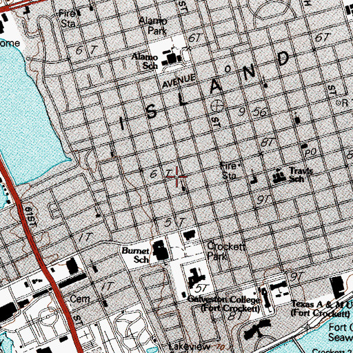 Topographic Map of Tabernacle Church, TX