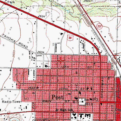 Topographic Map of Church of God of Prophecy, TX
