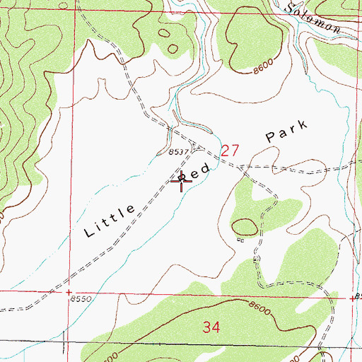 Topographic Map of Little Red Park, CO
