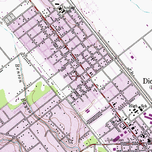 Topographic Map of Jackson Memorial Church of God in Christ, TX