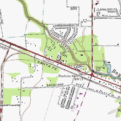 Topographic Map of Abiding Saviour Lutheran Church, TX