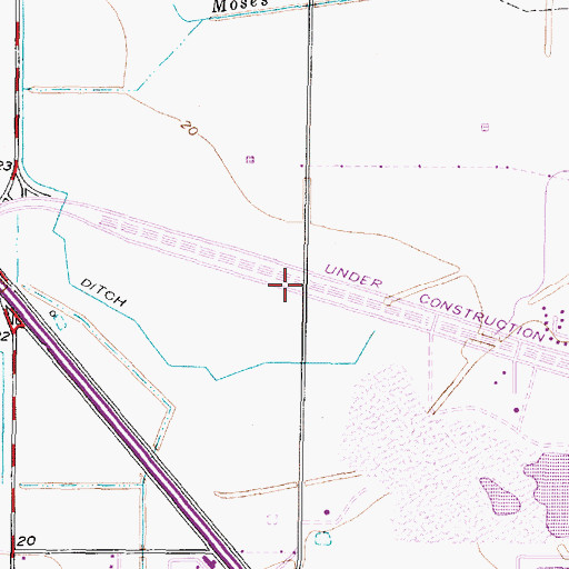 Topographic Map of Lutheran Church Peace, TX