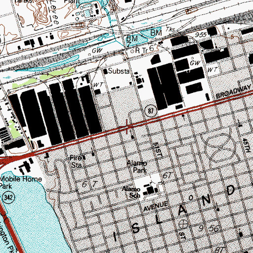 Topographic Map of Mount Calvary Baptist Church, TX