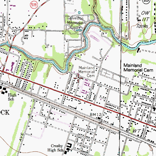 Topographic Map of New Macedonia Baptist Church, TX
