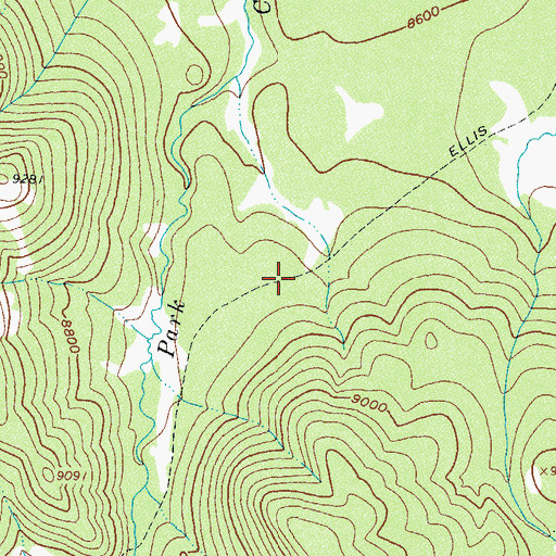 Topographic Map of Ellis Trail, CO