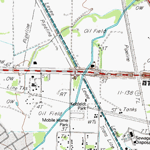 Topographic Map of Church of Christ Mainland, TX