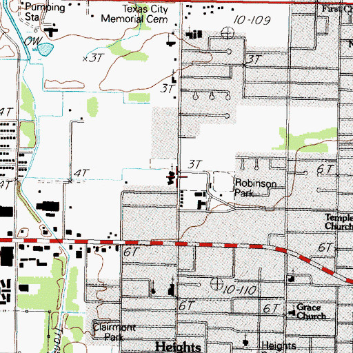 Topographic Map of Church of Christ Westhaven, TX