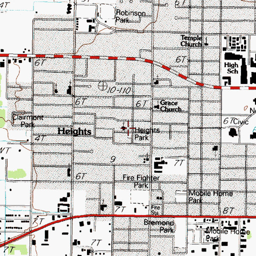 Topographic Map of El Salvador Assembly of God Church, TX