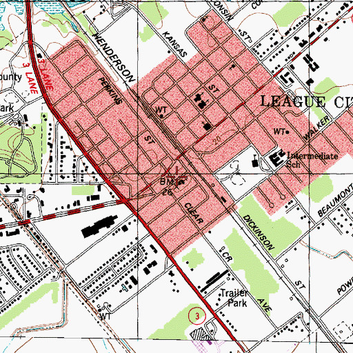 Topographic Map of Concord Missionary Baptist Church, TX
