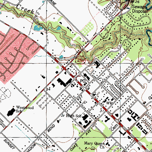 Topographic Map of First Baptist Church of Fiendswood Prayer Chapel, TX