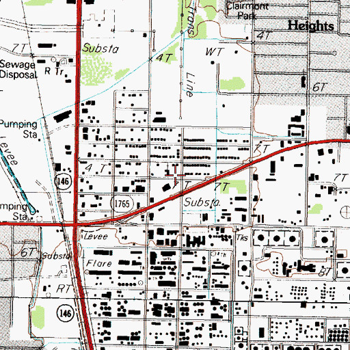 Topographic Map of First Mexican Baptist Church, TX